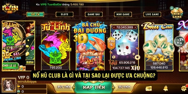 Nổ hũ club - Game nổ hũ club - Game online nổ hũ 8 Nổ hũ club là gì và tại sao lại được ưa chuộng?