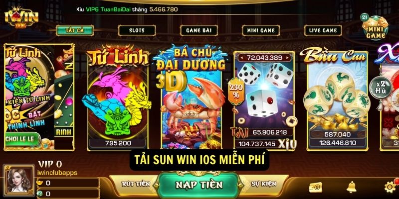 Sun Win iOS - Ứng dụng chơi game đa nền tảng 7 Tai Sun Win iOS mien phi